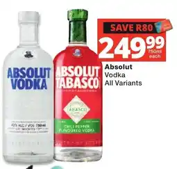 Liquor Shop Absolut Vodka All Variants offer