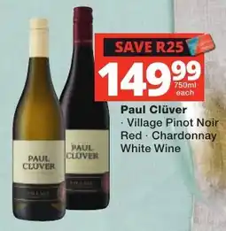 Liquor Shop Paul Cluver Village Pinot Noir Red Chardonnay White Wine offer