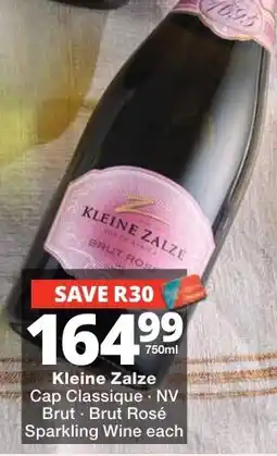 Liquor Shop Kleine Zalze Cap Classique NV Brut Brut Rosé Sparkling Wine offer