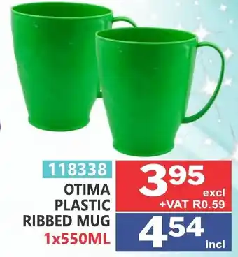 OTIMA PLASTIC RIBBED MUG