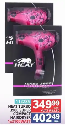 Arrow Cash And Carry HEAT TURBO 3900 SUPER COMPACT HAIRDRYER offer