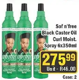 J&E Cash and Carry Sof n'free Black Castor Oil Curl Moist. Spray offer
