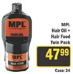 J&E Cash and Carry MPL Hair Oil + Hair Food Twin Pack offer