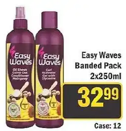 J&E Cash and Carry Easy Waves Oil Sheen Shampoo and Conditioner Flatspray offer