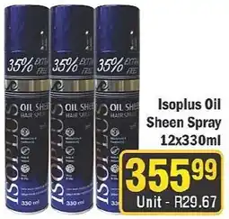 J&E Cash and Carry Isoplus Oil Sheen Spray offer