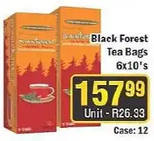 J&E Cash and Carry Black Forest Tea Bags offer