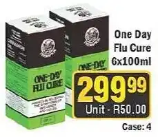 J&E Cash and Carry ONE-DAY FLU CURE offer