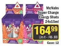 J&E Cash and Carry McNabs Super Charge Energy Shots offer
