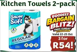 Foodeez Snow Soft Regular All Purpose Kitchen Towels offer