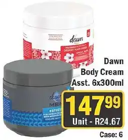 J&E Cash and Carry Dawn Body Cream Assorted offer