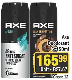 J&E Cash and Carry Axe Deodorant offer