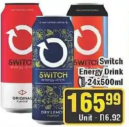J&E Cash and Carry Switch Energy Drink offer