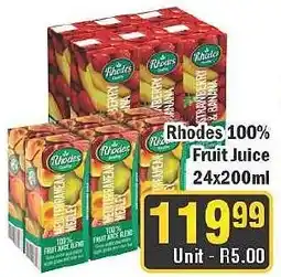 J&E Cash and Carry Rhodes 100% Fruit Juice offer