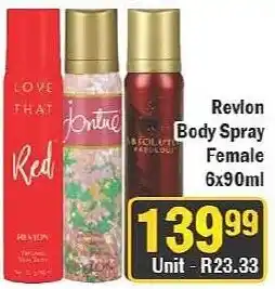 J&E Cash and Carry Revlon Body Spray Female offer