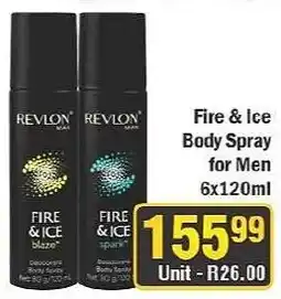 J&E Cash and Carry Revlon Fire & Ice Body Spray for Men offer