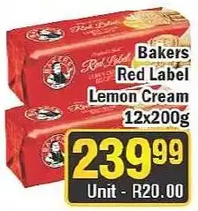 J&E Cash and Carry Bakers Red Label Lemon Cream offer