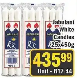 J&E Cash and Carry Jabulani White Candles offer