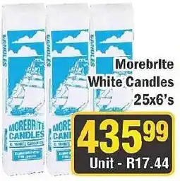 J&E Cash and Carry Morebrite White Candles offer