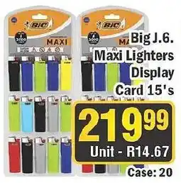 J&E Cash and Carry BIC Maxi Lighters Assorted offer
