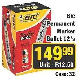J&E Cash and Carry Bic Permanent Marker Bullet 12's offer