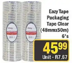 J&E Cash and Carry Eazy Tape Packaging Tape Clear offer