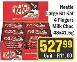 J&E Cash and Carry Nestle Large Kit Kat 4 Fingers Milk Choc offer