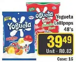 J&E Cash and Carry Yogueta Lollipops Assorted offer