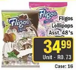 J&E Cash and Carry Fligos Lollipops Assorted offer