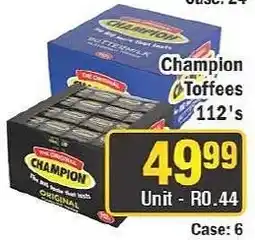 J&E Cash and Carry Champion Toffees offer
