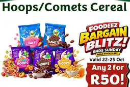 Foodeez Hoops/Comets Cereal offer