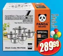 A5 Cash & Carry PANDA Brand 10PCS Stainless Steel Cookware Set (Classical) offer