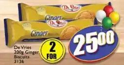 A5 Cash & Carry De Vries Ginger Biscuits offer