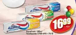 A5 Cash & Carry Aquafresh Toothpaste offer