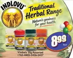 A5 Cash & Carry INDLOVU Vimbela 20g Assorted offer
