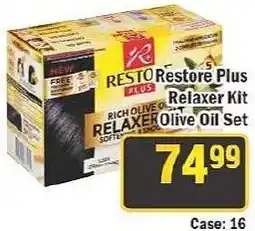 J&E Cash and Carry Restore Plus Relaxer Kit Olive Oil Set offer
