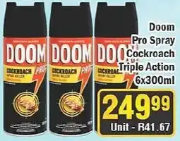 J&E Cash and Carry Doom Pro Spray Cockroach Triple Action offer