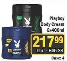 J&E Cash and Carry Playboy Body Cream offer