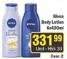 J&E Cash and Carry Nivea Body Lotion offer