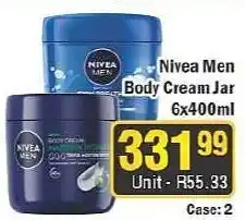 J&E Cash and Carry Nivea Men Body Cream Jar offer