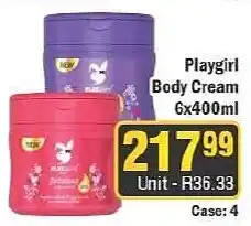 J&E Cash and Carry Playgirl Body Cream offer