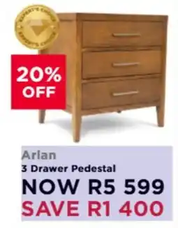 Dial a Bed Arlan 3 Drawer Pedestal offer