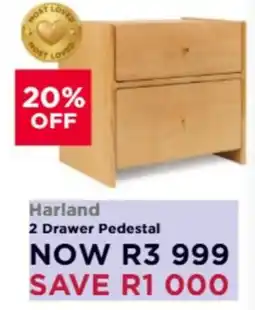 Dial a Bed Harland 2 Drawer Pedestal offer