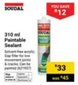 Builders Superstore Soudal Paintable Sealant offer