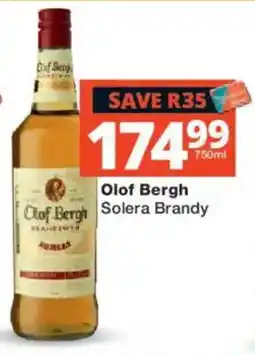 Checkers Liquor Shop Olof Bergh Solera Brandy offer