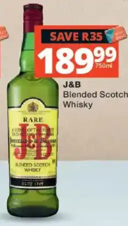 Checkers Liquor Shop J&B Blended Scotch Whisky offer