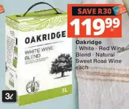 Checkers Liquor Shop Oakridge White Wine Blend offer