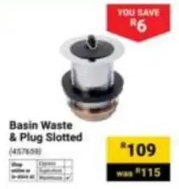 Builders Superstore Basin Waste & Plug Slotted offer