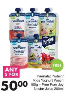 Save Parmalat Protein/Kids Yoghurt Pouch offer