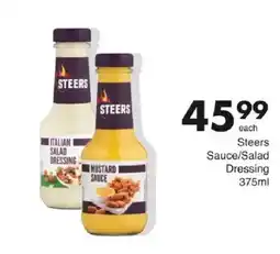 Save Steers Sauce/Salad Dressing offer