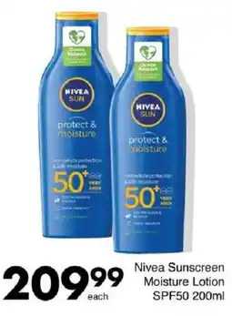 Save Nivea Sunscreen Moisture Lotion offer